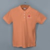 Shop Ruffty Solids Cotton Polo T-shirt for Men (Peach)