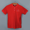 Shop Ruffty Solids Cotton Polo T-shirt for Men (Red)