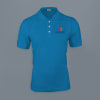 Ruffty Solids Cotton Polo T-shirt for Men (Sky Blue) Online