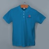 Shop Ruffty Solids Cotton Polo T-shirt for Men (Sky Blue)