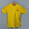 Shop Ruffty Solids Cotton Polo T-shirt for Men (Sunflower)