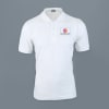 Ruffty Solids Cotton Polo T-shirt for Men (White) Online