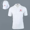Ruffty Solids Cotton Polo T-shirt for Men (White) Online