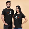 Running to Each Other Black T-Shirts for Couples Online