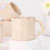 Gift Rustic Charm Beige Mugs-Set Of 6