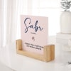 Buy Sabr Personalized Acrylic Frame With Wooden Base