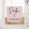 Shop Sabr Personalized Acrylic Frame With Wooden Base