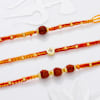 Gift Sacred Knots Rudraksha And Om Rakhis - Set Of 5