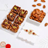 Sacred Rudraksha Rakhi And Barfi Hamper Online