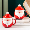 Gift Santa Mug With Lid And Stirrer - Assorted - Single Piece