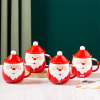 Santa Mug With Lid And Stirrer - Assorted - Single Piece Online