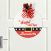 Santa Stop Here Personalized Wooden Door Sign With Bow Online