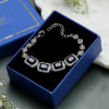 Buy Sapphire CZ Stones Studded Silver Plated Women's Bracelet