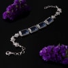 Sapphire CZ Stones Studded Silver Plated Women's Bracelet Online