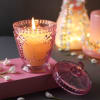 Scented Candle In Textured Glass Jar With Lid Online