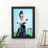 Scooter Girl Personalized Caricature Frame Online