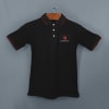 Shop Scott Organic Cotton Polo T-Shirt for Men (Black with Red)