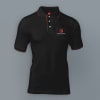 Scott Organic Cotton Polo T-Shirt for Men (Black with Red) Online