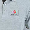 Gift Scott Organic Cotton  Polo T-Shirt for Men (Grey Melange with Black)