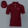 Scott Organic Cotton  Polo T-Shirt for Men (Maroon with White) Online