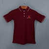 Shop Scott Organic Cotton  Polo T-Shirt for Men (Maroon with White)