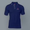 Scott Organic Cotton Polo T-Shirt for Men (Navy Blue with White) Online
