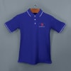Shop Scott Organic Cotton Polo T-Shirt for Men (Royal Blue with White)