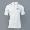 Scott Organic Cotton  Polo T-Shirt for Men (White with Royal Blue) Online