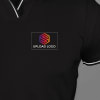 Gift Scott Organic Cotton Polo T-Shirt for Women (Black with White)