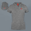 Scott Organic Cotton Polo T-Shirt for Women (Grey Melange with Black) Online