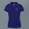 Scott Organic Cotton Polo T-Shirt for Women (Navy Blue with White) Online