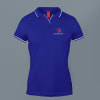 Scott Organic Cotton Polo T-Shirt for Women (Royal Blue with White) Online
