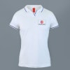 Scott Organic Cotton Polo T-Shirt for Women (White with Royal Blue) Online
