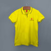 Shop Scott Organic Cotton Polo T-Shirt for Women (Yellow with Blue)