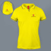 Scott Organic Cotton Polo T-Shirt for Women (Yellow with Blue) Online