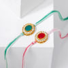 Gift Semi Precious Stone And CZ Rakhi (Set of 2)