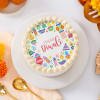 Gift Serene White Diwali Cake (1 Kg)