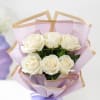 Buy Serene White Roses Bouquet