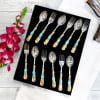 Gift Set of 12 Designer Cutlery Set for Couples in Personalized Box