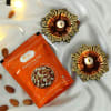 Set Of 2 Clay Diya with Dry Fruits Online