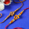 Set of 2 Ganesha & Floral Designer Rakhi Online