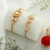 Gift Set of 2 Kundan Rakhi N Sweets Hamper