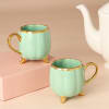 Gift Set of 2 Pista Green Tea Cups