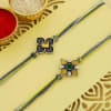 Gift Set of 2 Rakhis and Accessories Gift Set