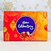 Gift Set of 2 Rakhis with 250g Kaju Katli & Cadbury Celebrations