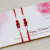 Shop Set of 2 Rakhis with 250g Kaju Katli & Cadbury Celebrations
