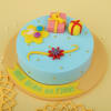 Buy Set of 2 rakhis with designer cake