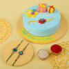 Set of 2 rakhis with designer cake Online
