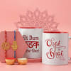 Set of 2 Rakhis with Personalized Mugs Online
