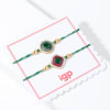 Buy Set of 2 Traditional CZ work Rakhis